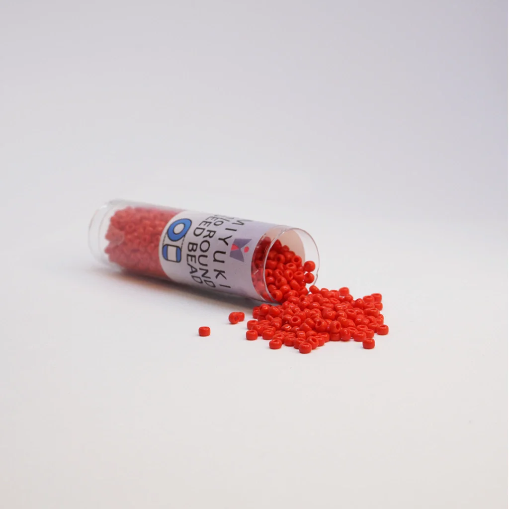(11-9408-2tb) Miyuki Rocalla 11/0 - opaque red. 8.5g