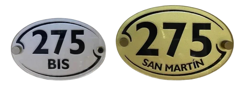 PLACA NÚMERO DOMICILIARIO