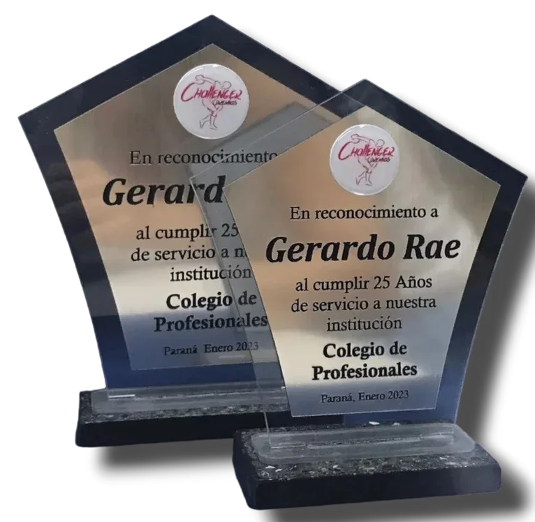 PLAQUETA ACRÍLICA PENTAGONO