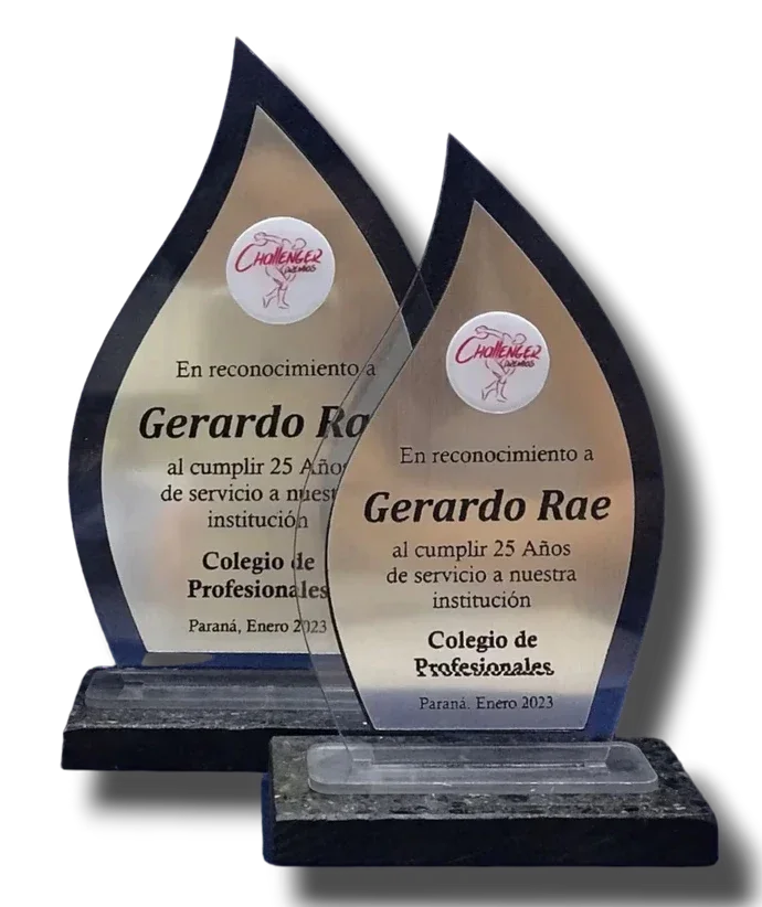 PLAQUETA ACRÍLICA TRIUNFO